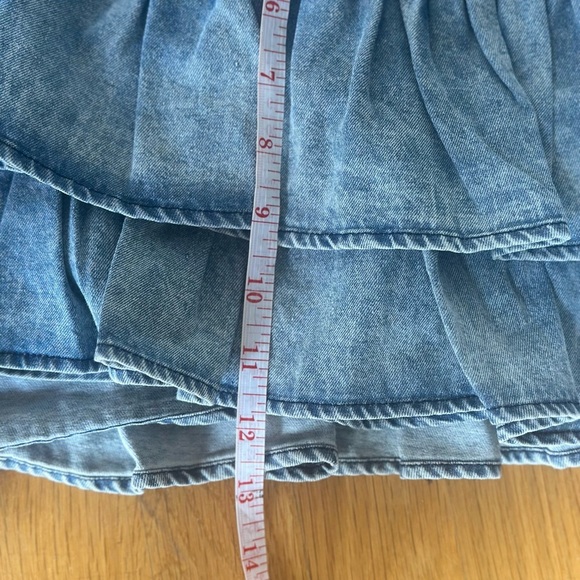 Shug Lala Mini Skirt Skort Denim Blue Medium NWOT - Picture 10 of 10